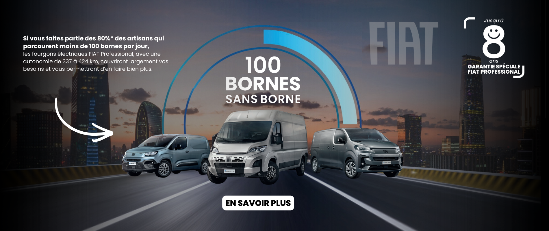 Fiat PRO – 100 bornes sans borne